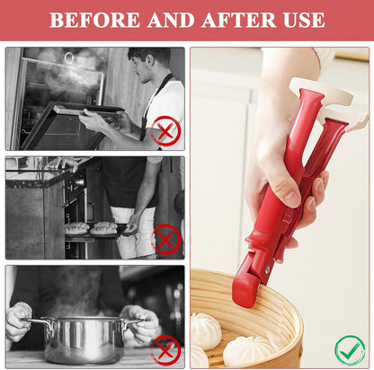 2-In-1 Anti-Scalding Bowl & Plate Clip Holder
