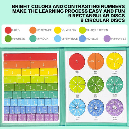 Magnetic Book Fraction Puzzle For Children
