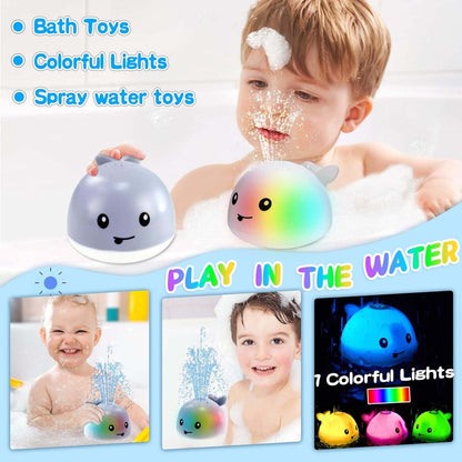 Magical LED Whale Bath Sprinkler Toy