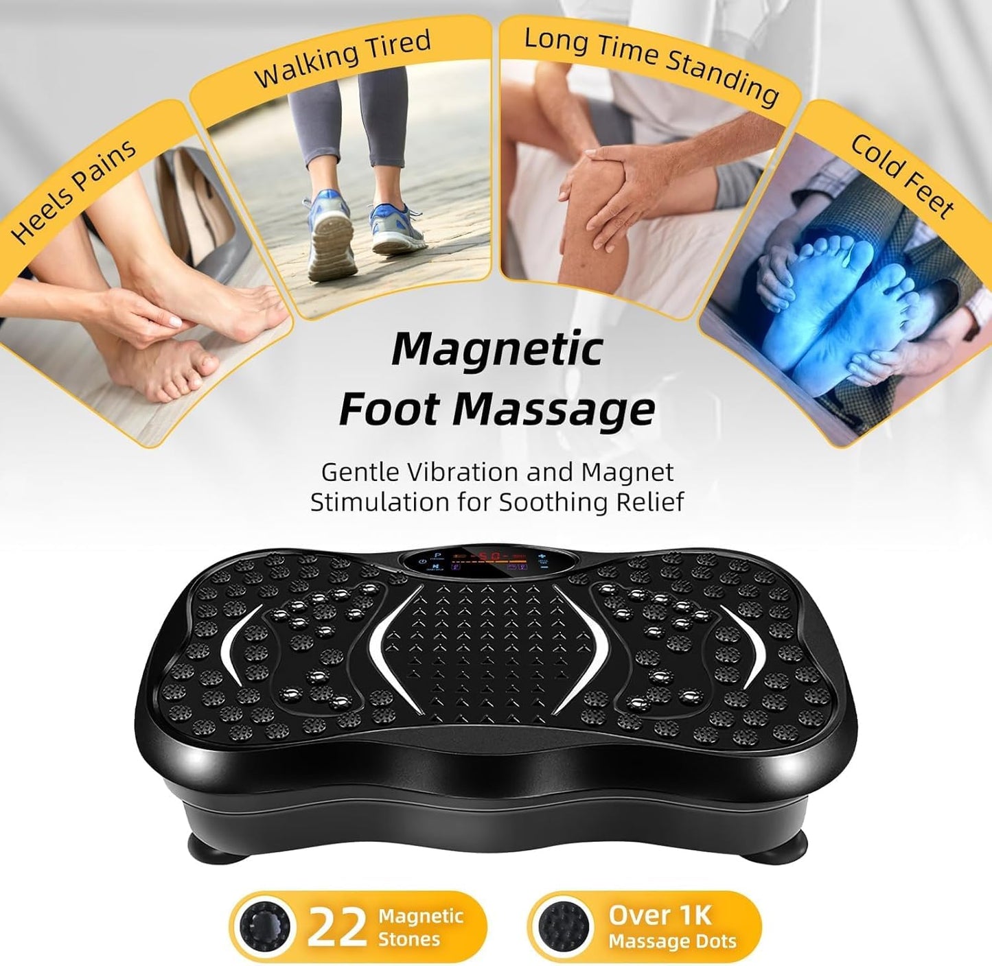 Lymphatic Vibrating Platform With Stretch Bands