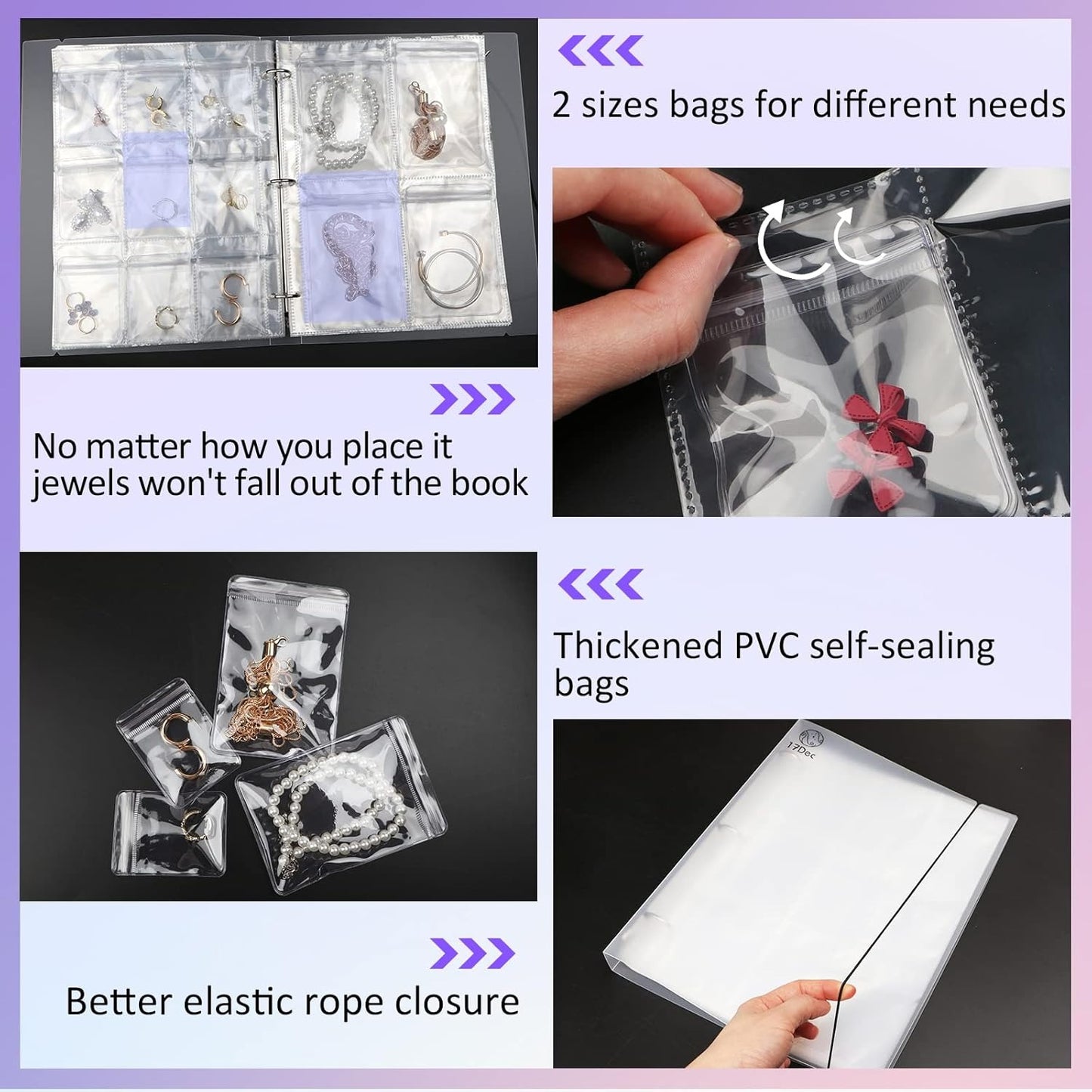 Transparent Jewelry Storage Book- 120 slots