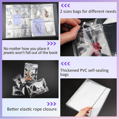 Transparent Jewelry Storage Book- 120 slots