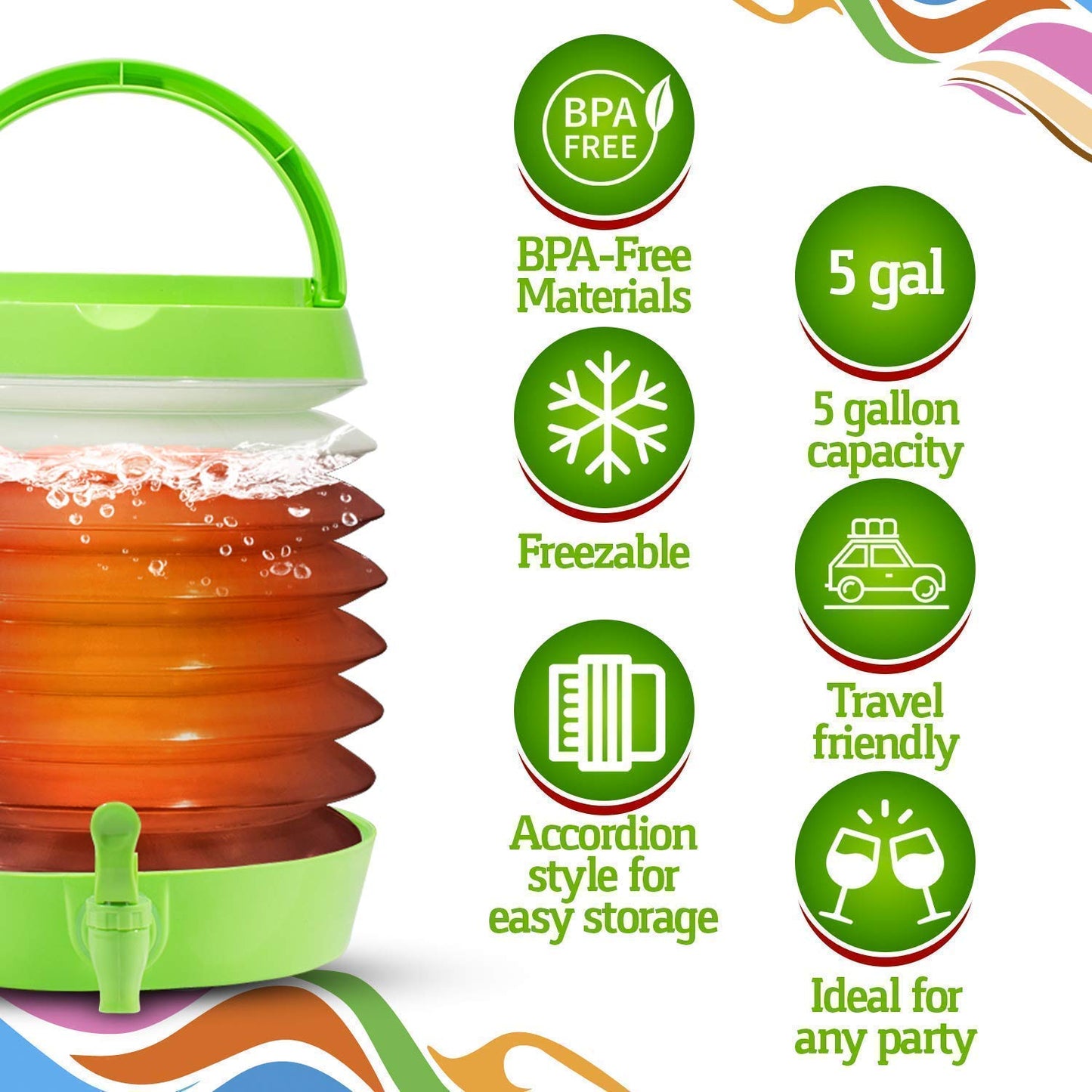 💧 Portable Foldable Dispenser II Perfect For Travel & Outdoor Use.