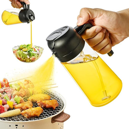 2 IN 1 Oil Dispenser & Sprayer Bottle (500ml)