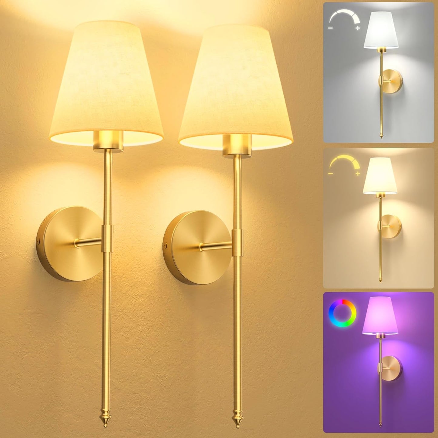 Smart RGB Wall Lamp Set with Remote