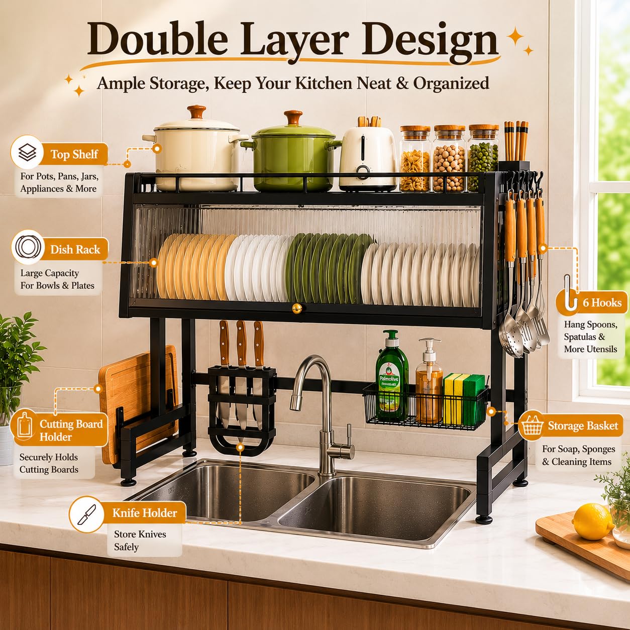 Large Space Multi-Tier Storage Rack