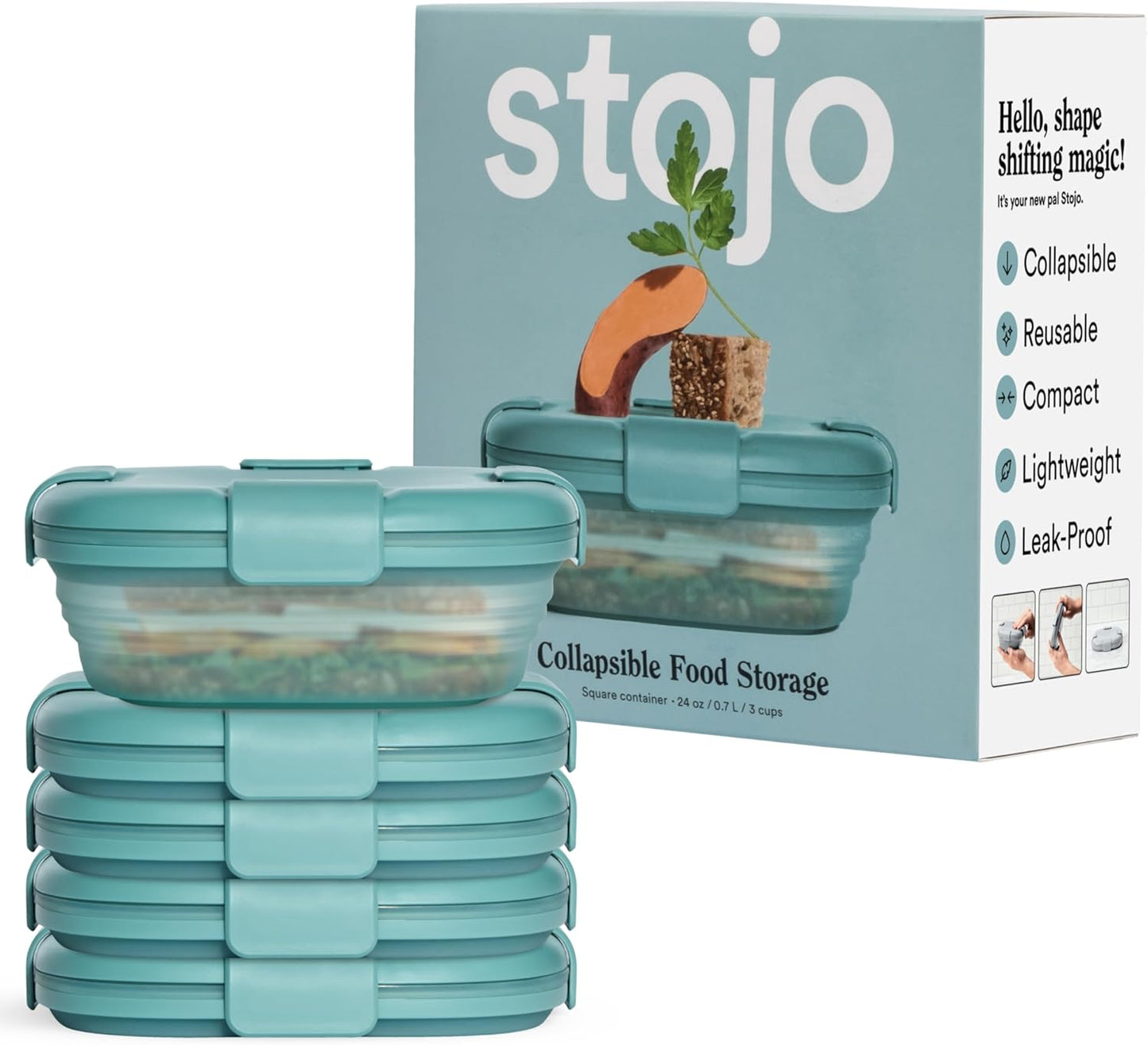 STOJO - Silicone Collapsible lunchbox