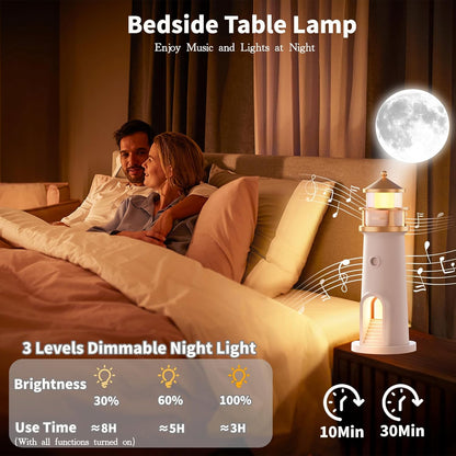 Lighthouse Projection Lamp With Bluetooth Speaker