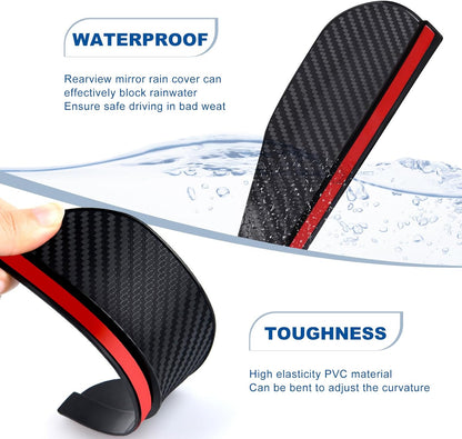 Carbon Fiber Side Mirror Rain Visor Guard