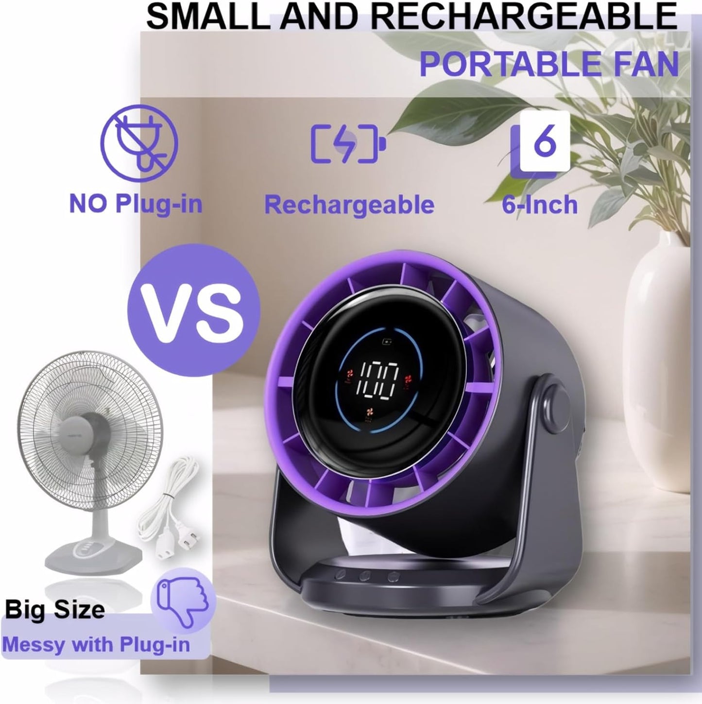 Turbo Bladeless Air Circulation Display Fan