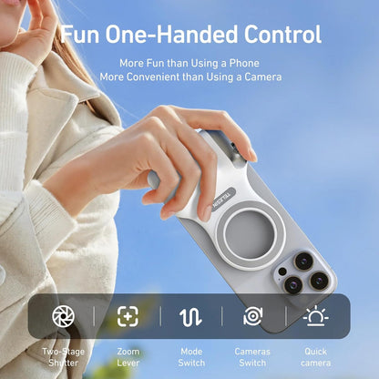 Magnetic Phone Grip with Detachable Remote