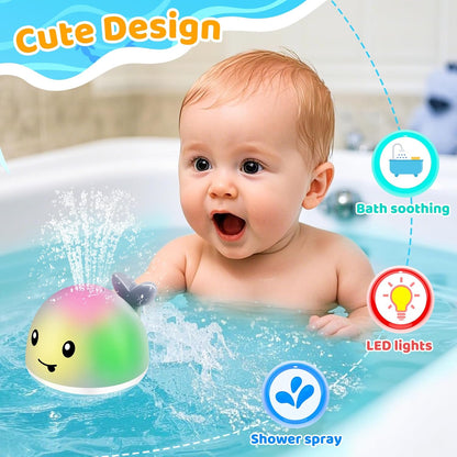Magical LED Whale Bath Sprinkler Toy
