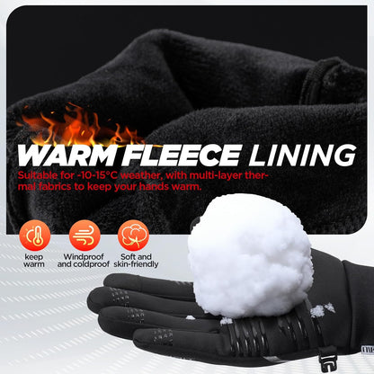 Anti-Slip Waterproof Touch Screen Thermal Gloves