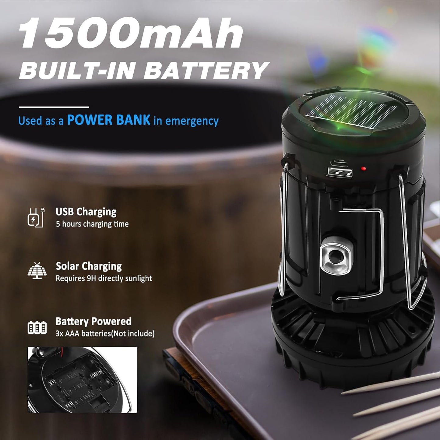 Solar Lamp With Fan And Powerbank
