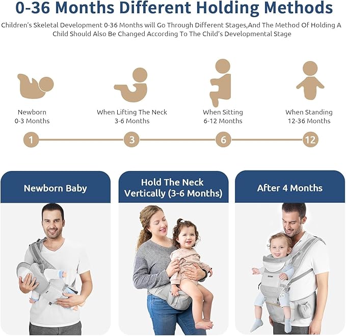 3-in-1 Baby Sling Carrier With Hip Cushion