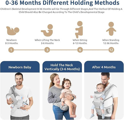 3-in-1 Baby Sling Carrier With Hip Cushion