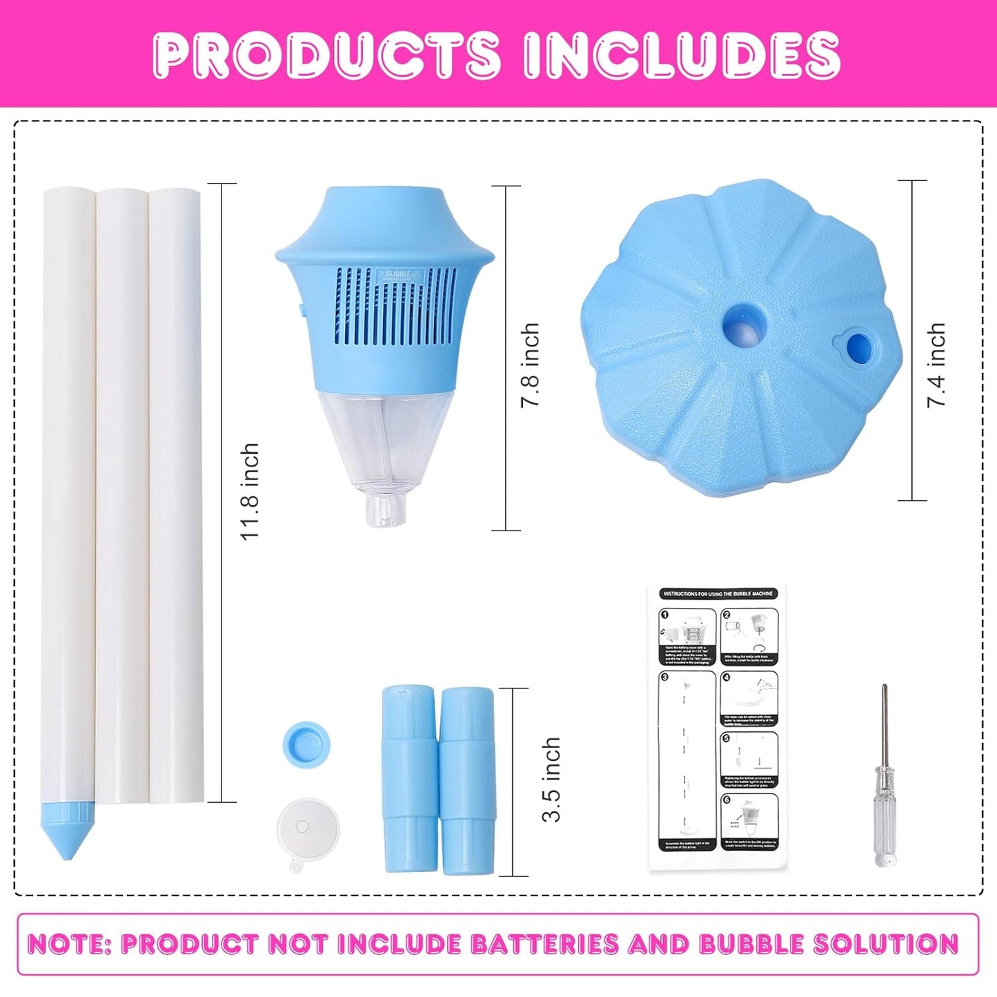 Rechargeable Standing Bubble Machine