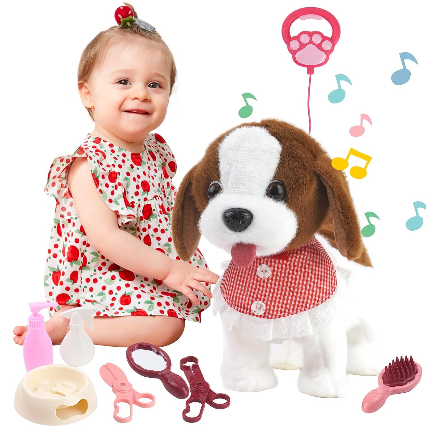 Interactive Plush Puppy Toy- Walks, Barks, Shake Tail