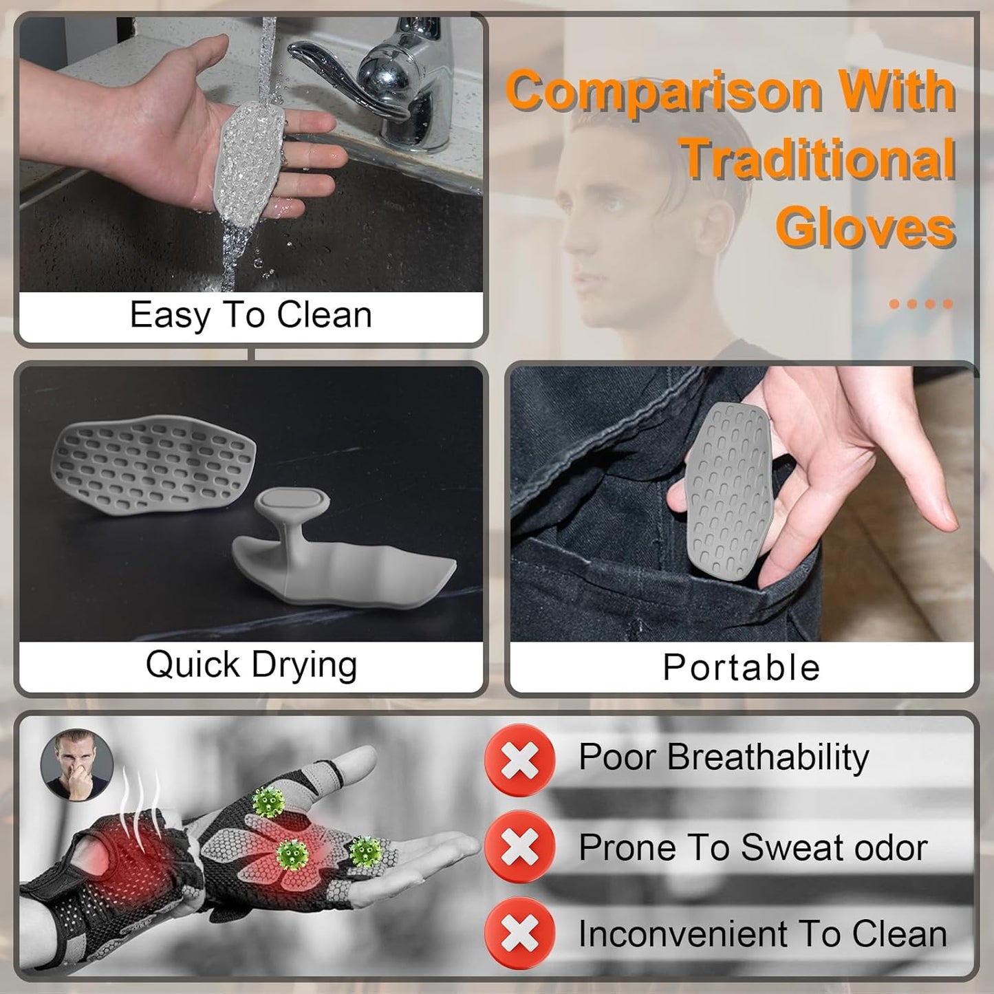 Anti-Slip Workout Grips for Men & Women