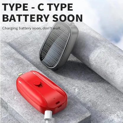 Solar Power Bank Portable Keychain Charger