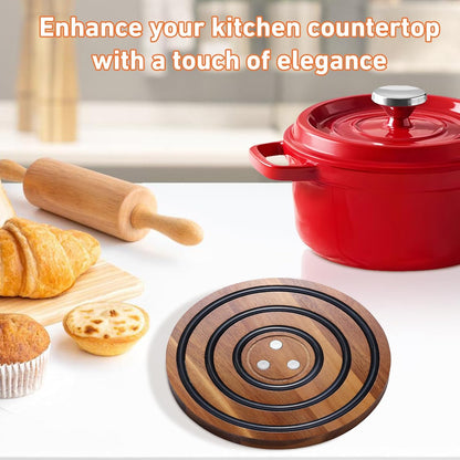 Magnetic Wooden Trivet for Hot Dishes