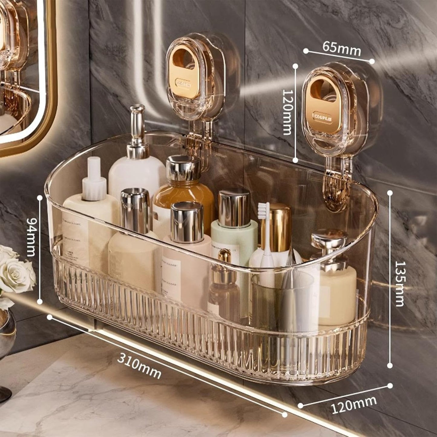 Wall-Mounted Suction Cup Organizer