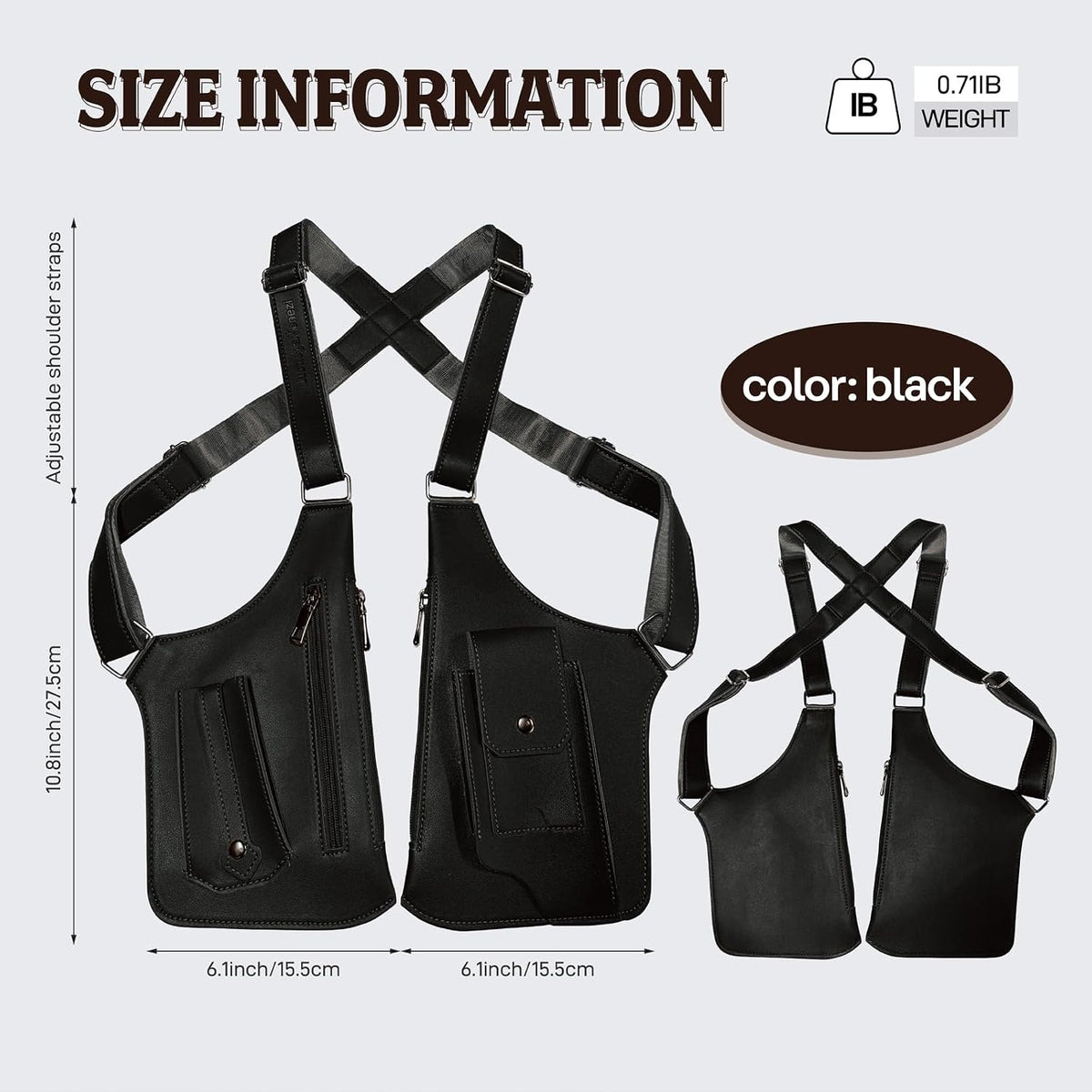 Multifunctional Underarm Satchel Zipper Bag