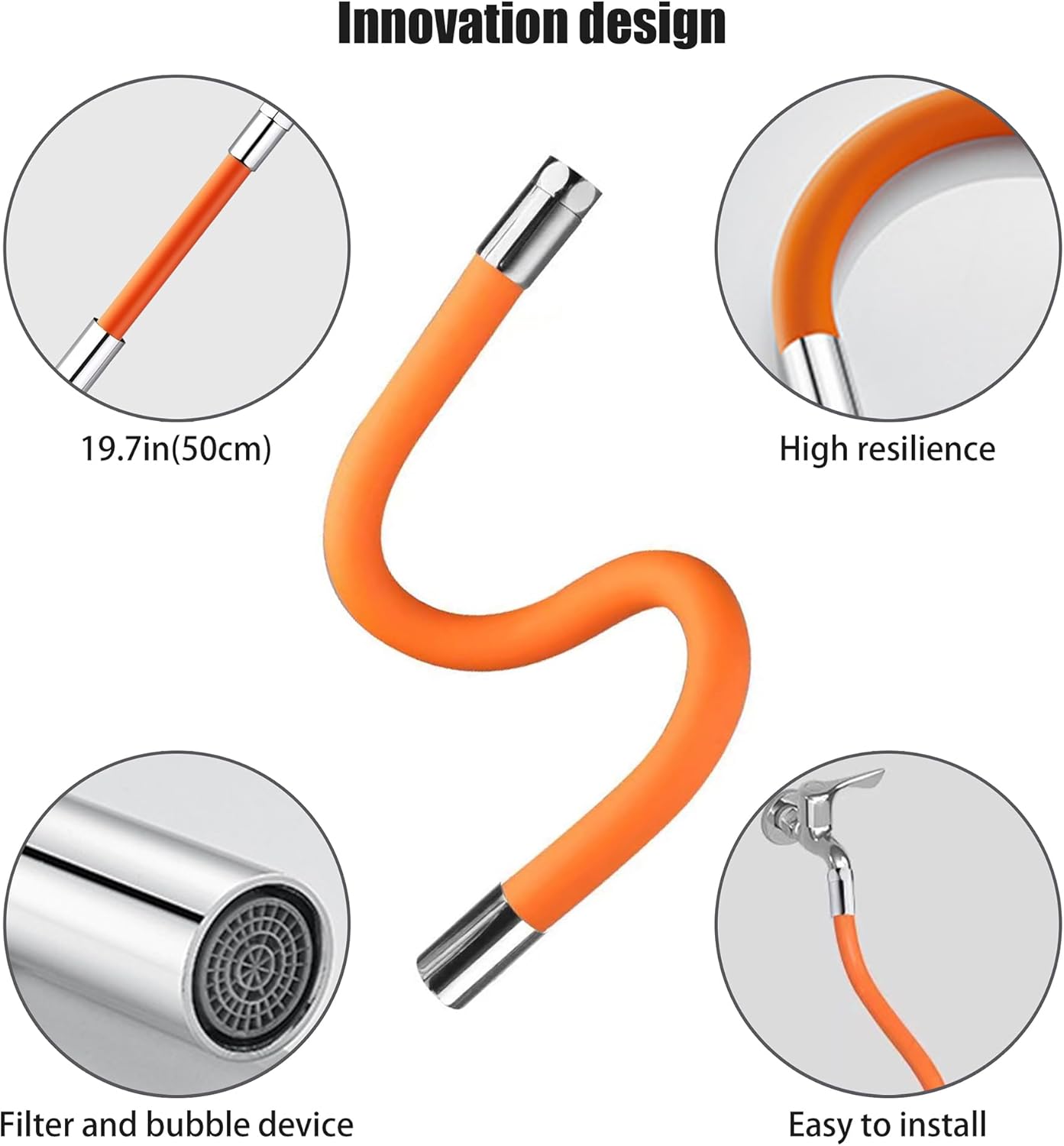 360° Rotation Bending Faucet Extender