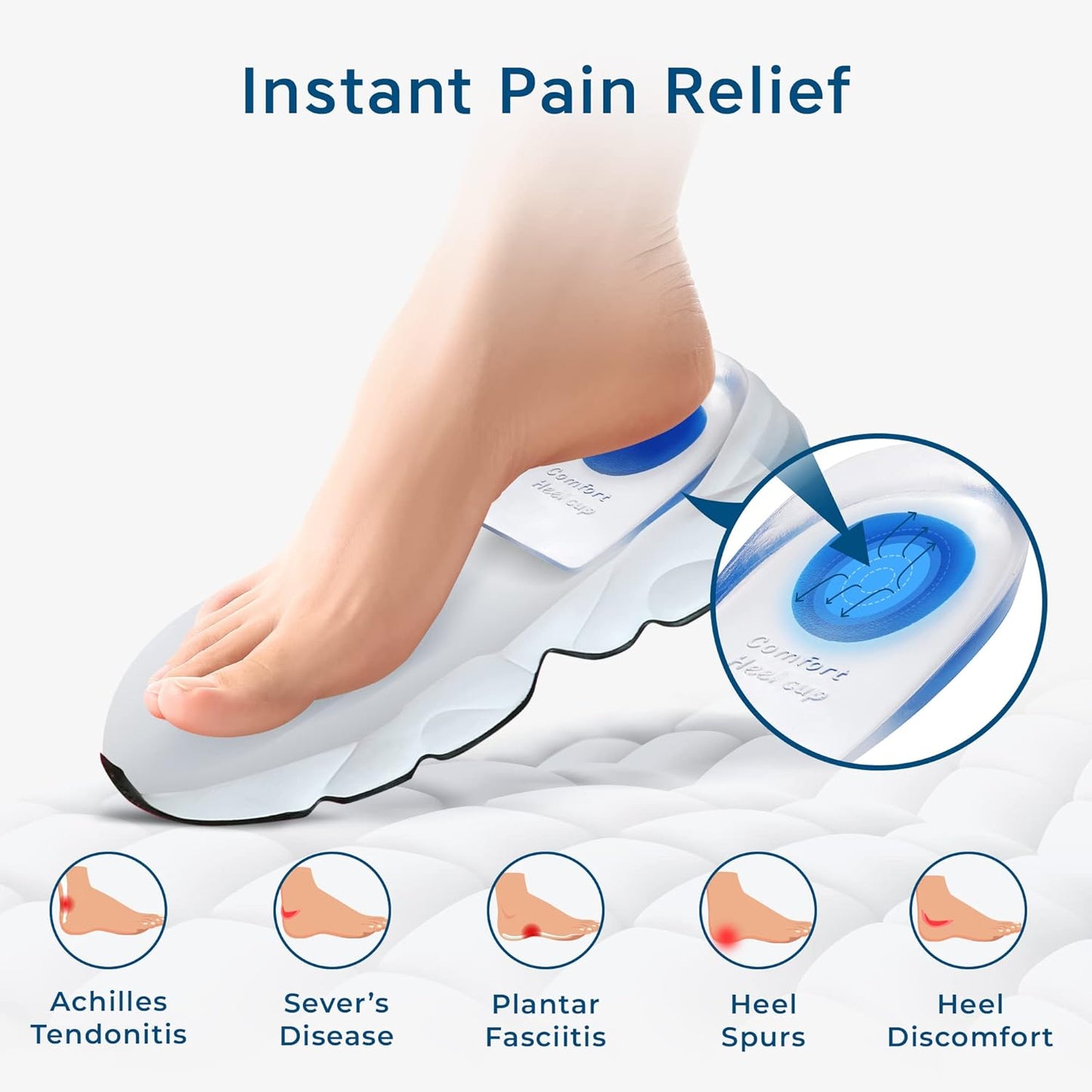 Silicone Shoes Insoles (Pair Of 2)