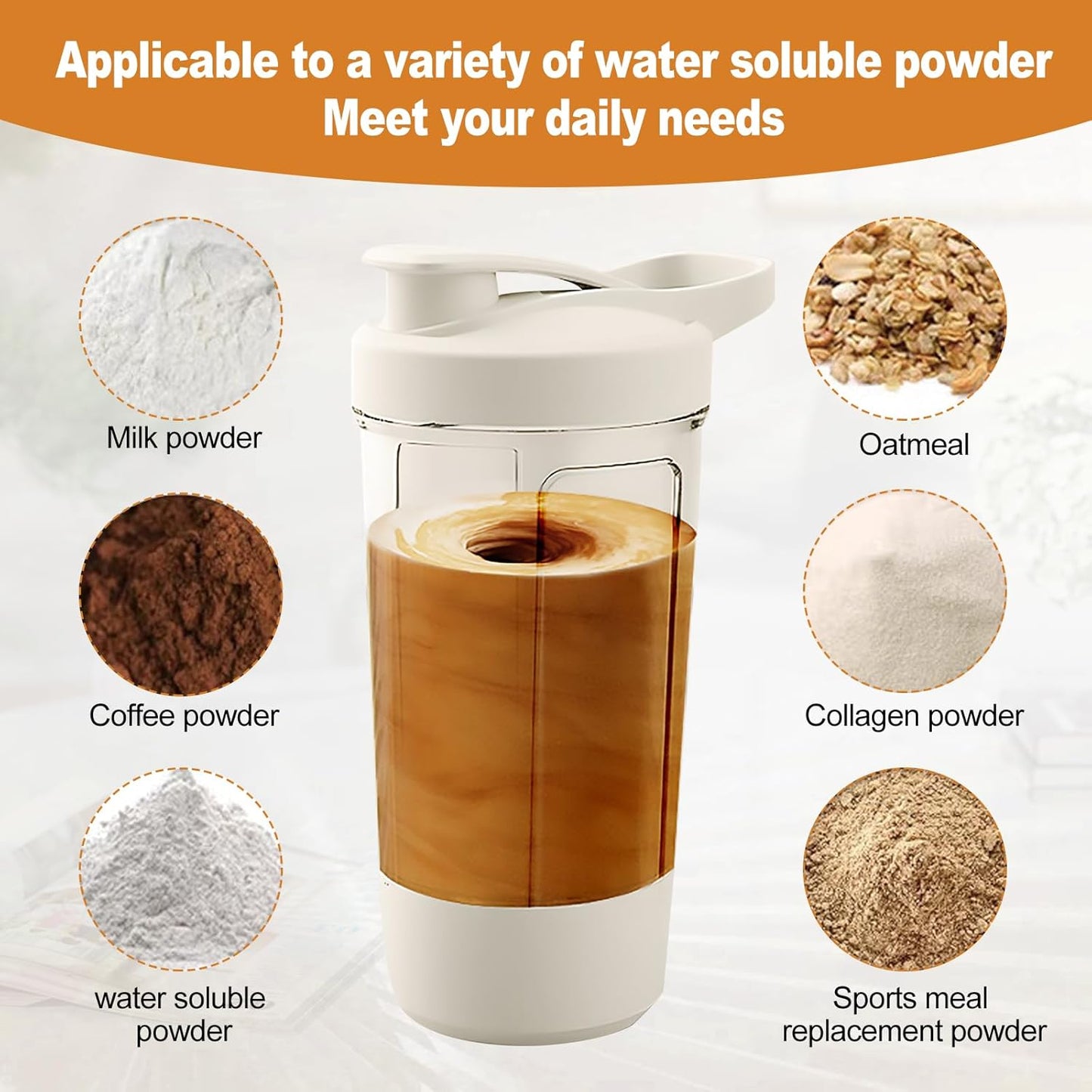 Portable Electric Shaker Bottle