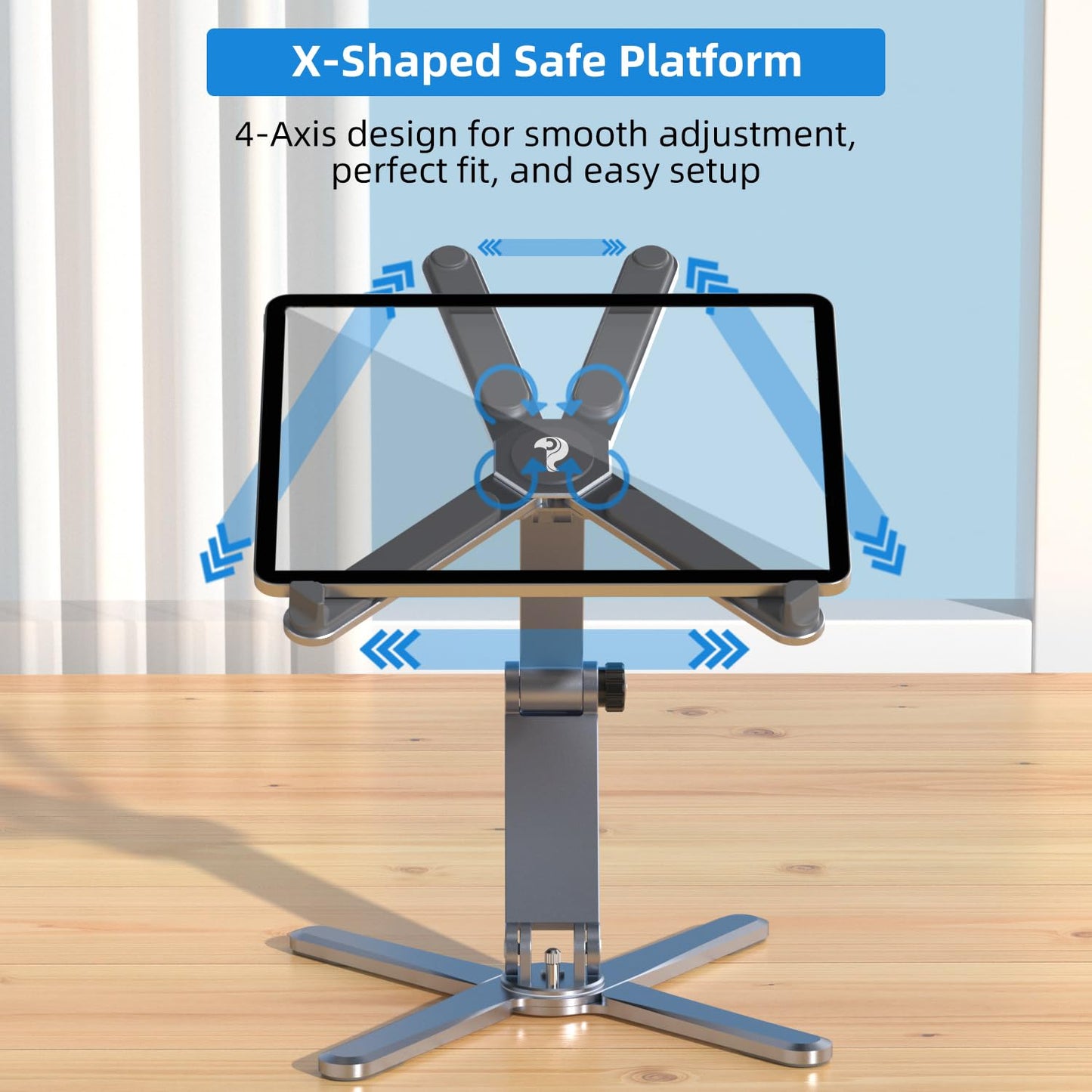 Adjustable Laptop Stand with 360 Rotating Base