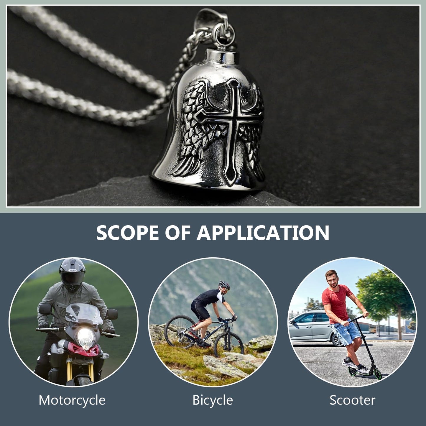Stainless Steel Guardian Bell | Best Biker Gift For Good Luck Charm