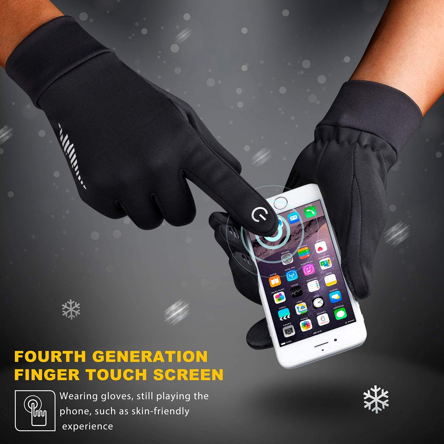 Anti-Slip Waterproof Touch Screen Thermal Gloves