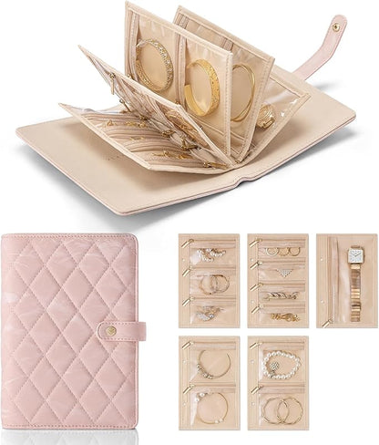 Luxury Leather Portable Jewellery Storage Book