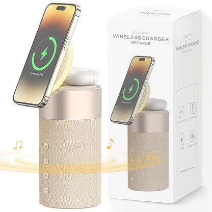 4-in-1 Bluetooth Speaker & Wireless Charger With Night Light