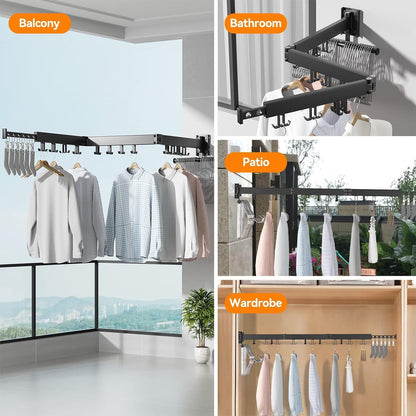 Wall Mounted Retractable Drying Rack