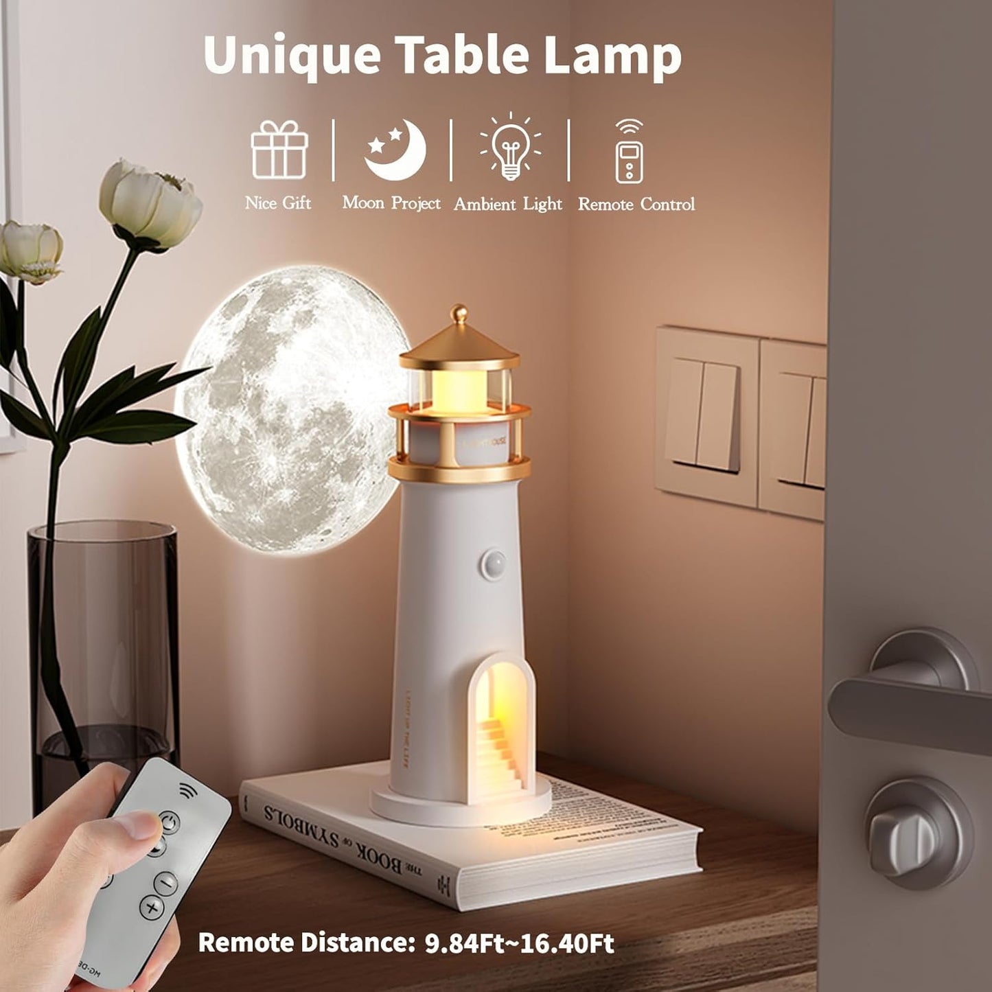 Lighthouse Projection Lamp With Bluetooth Speaker