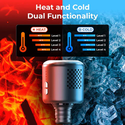 4-Rechargeable Heated Massager Gun Head with Hot and Cold Mode