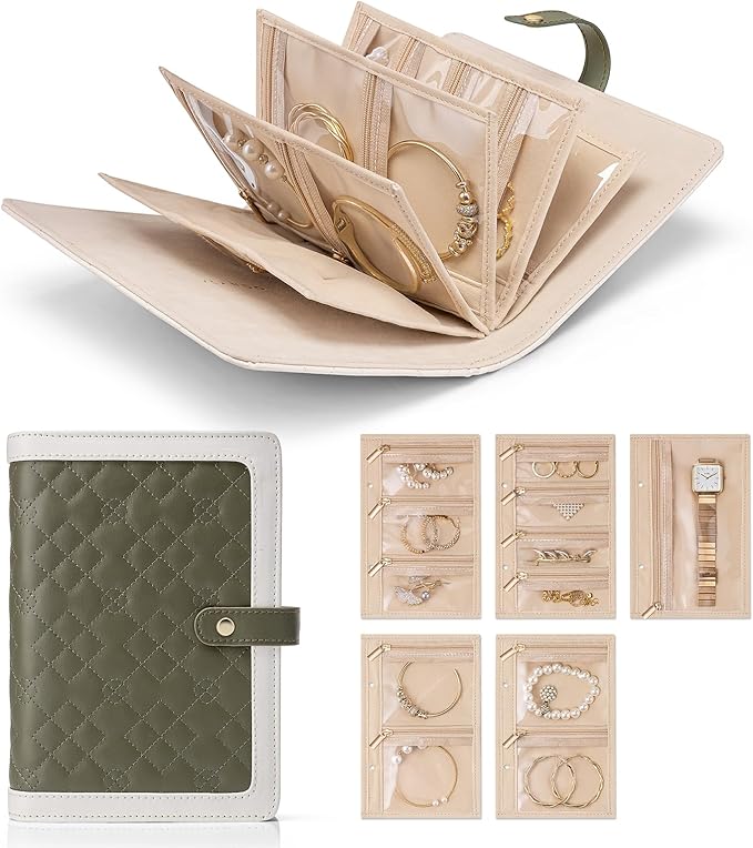 Luxury Leather Portable Jewellery Storage Book