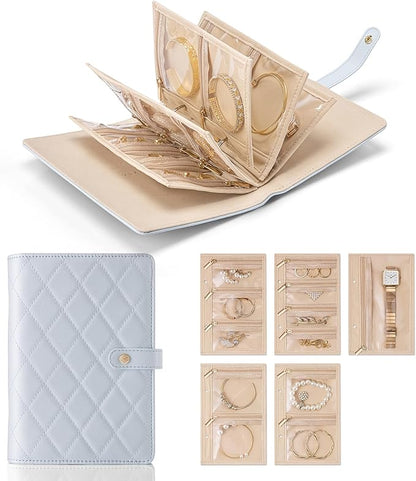 Luxury Leather Portable Jewellery Storage Book