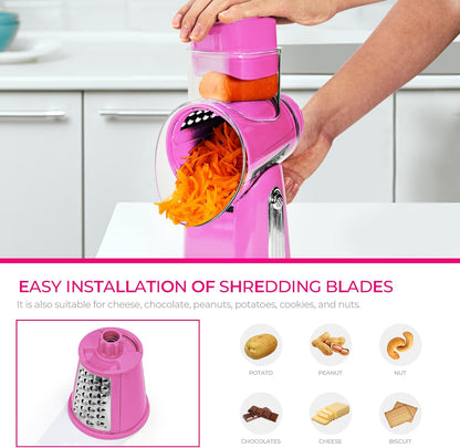 5-in-1 Rotary Vegetable Slicer & Shredder Machine