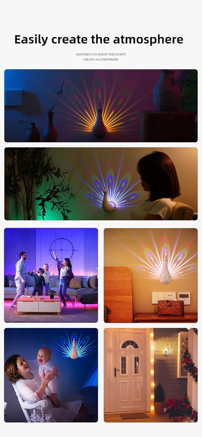 LED Peacock Projection Lamp