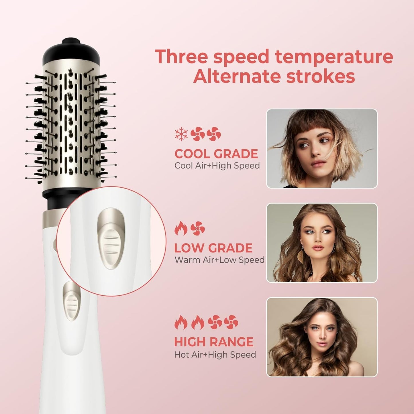 Rotating 2-in-1 Hair Dryer & Curling Iron Brush