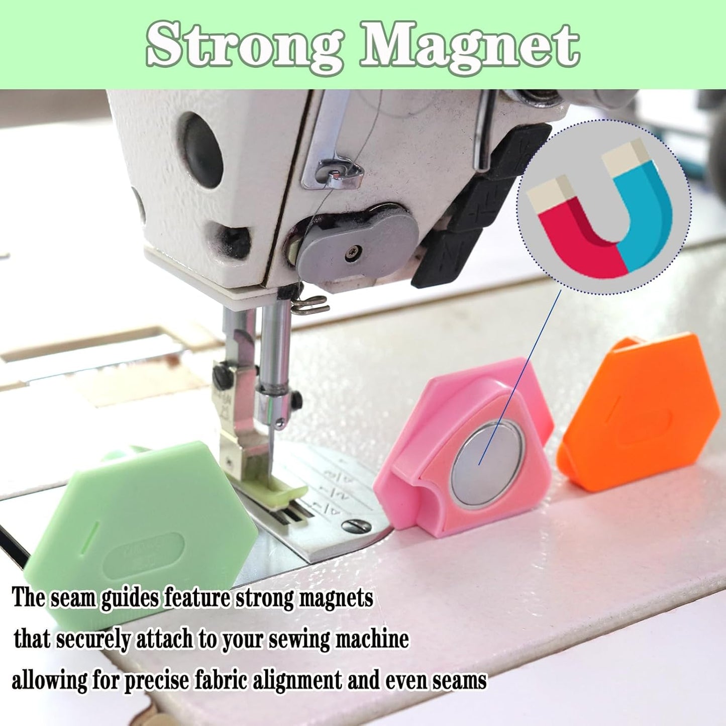 Magnetic Seam Guide for Sewing Machine