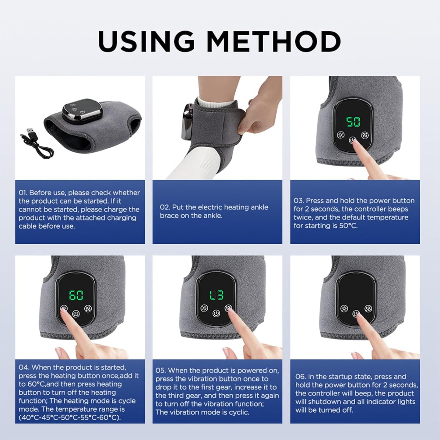 3-in-1-Ankle Massager for Circulation & Pain Relief