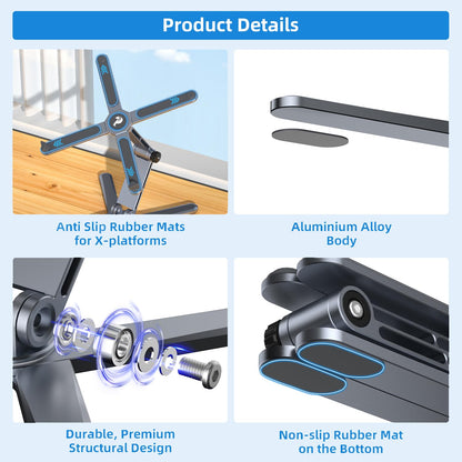 Adjustable Laptop Stand with 360 Rotating Base