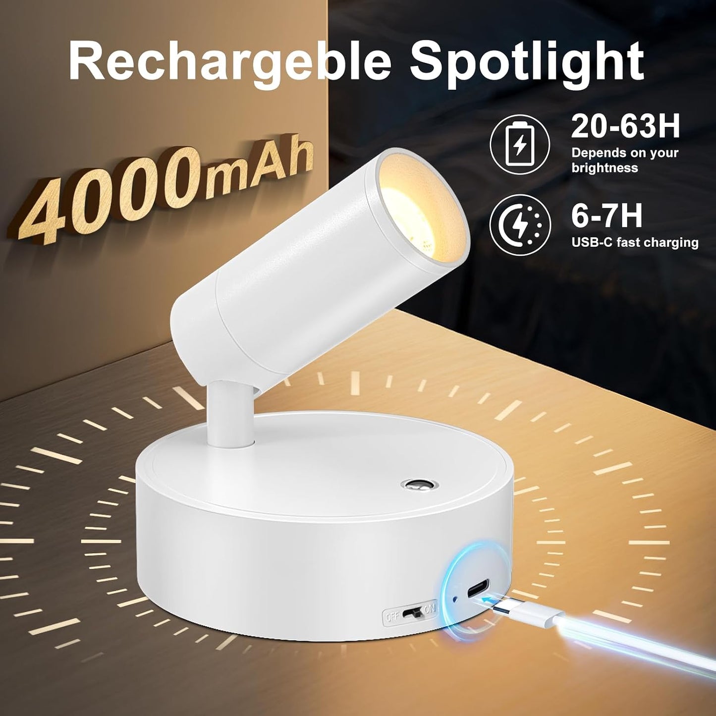 Magnetic Suction Spotlight Lamp
