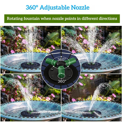 Portable Solar Pool Rotating Fountain With Light