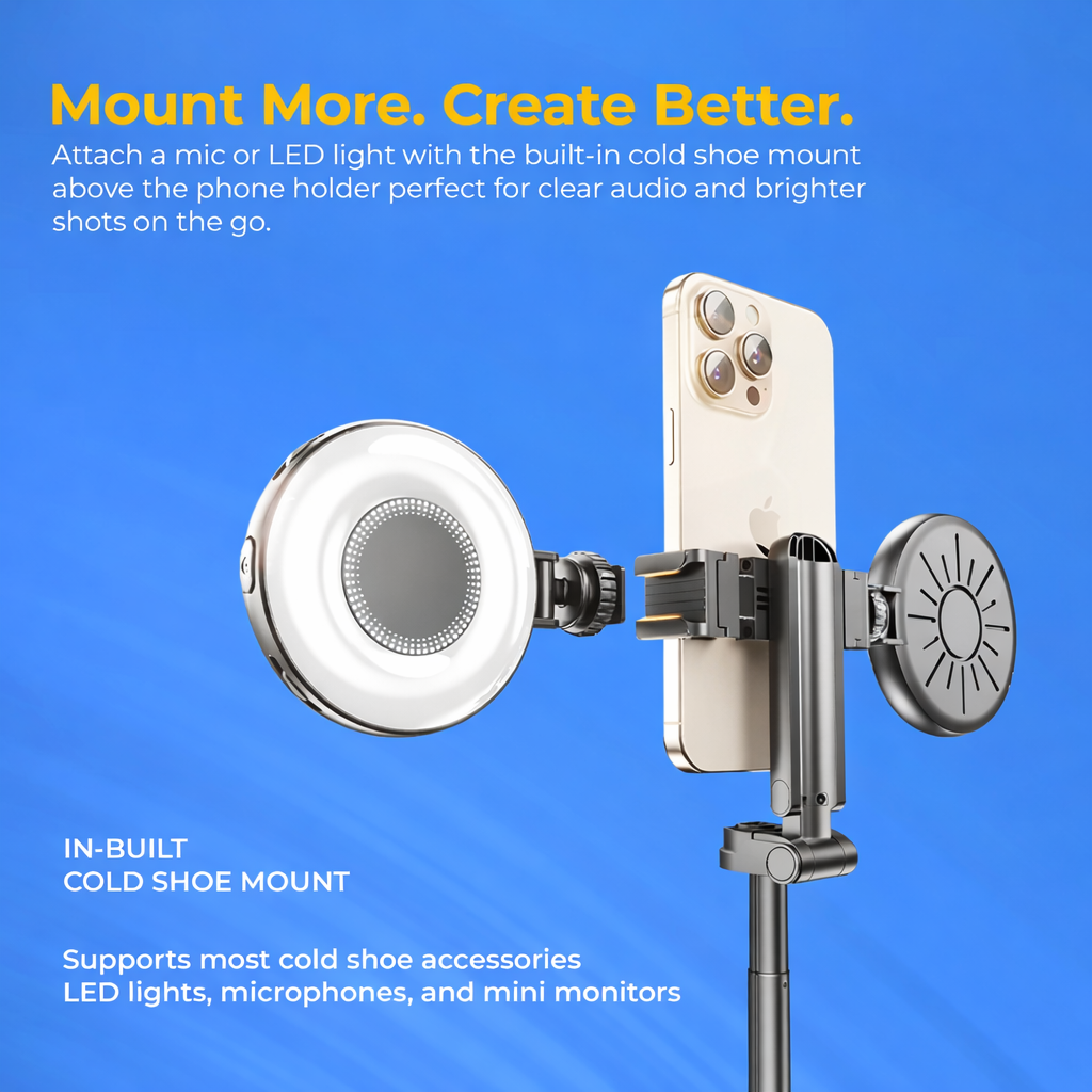 360° Foldable Selfie Stick Tripod with Bluetooth Remote