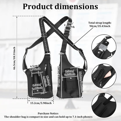 Multifunctional Underarm Satchel Zipper Bag